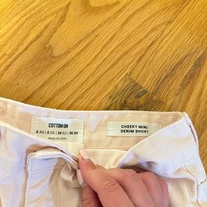 Cotton On Mini Cheeky Light Pink Denim Short